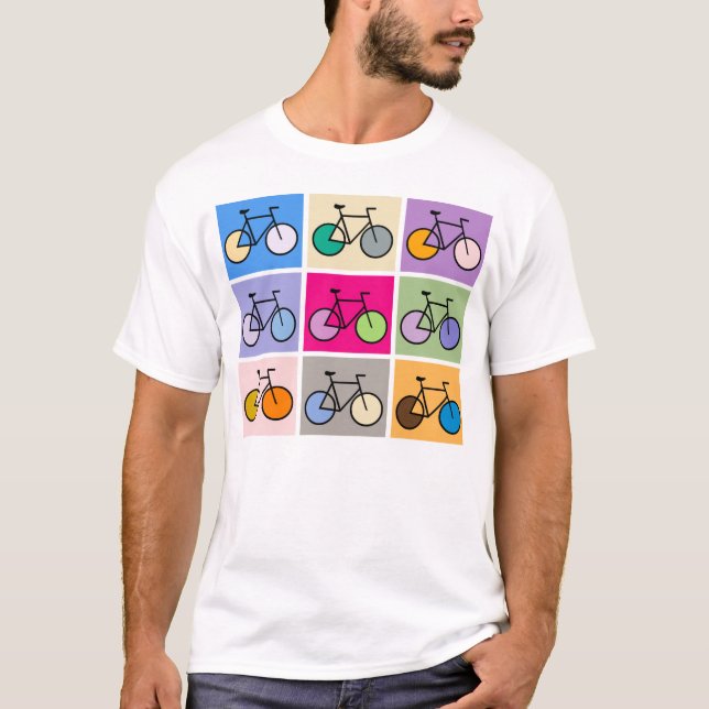 Utslagsplats för Mondrian konstcykel Tee Shirt (Framsida)