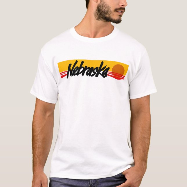 Utslagsplats för Nebraska vintagelogotyp Tee (Framsida)