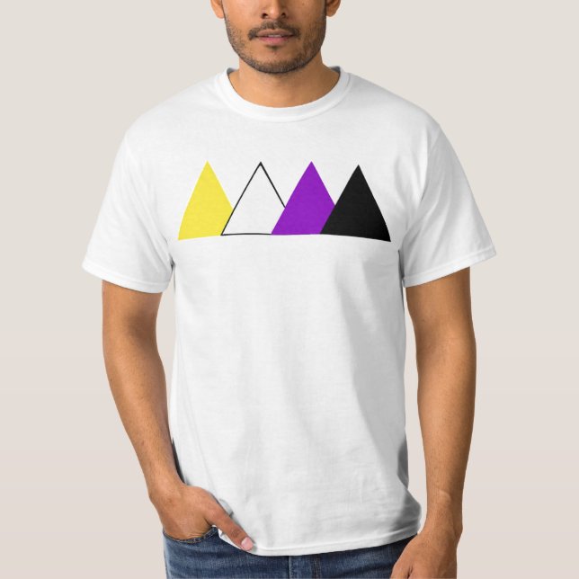 Utslagsplats för Nonbinary pridetriangel T-shirt (Framsida)