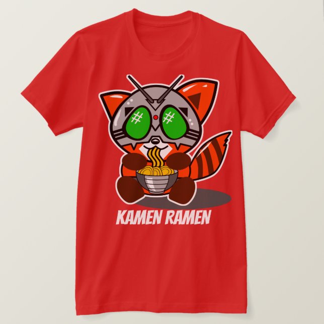 UTSLAGSPLATS FÖR PANDA FÖR KAMEN-RAMEN JÄTTE- RÖD TEE (Design framsida)