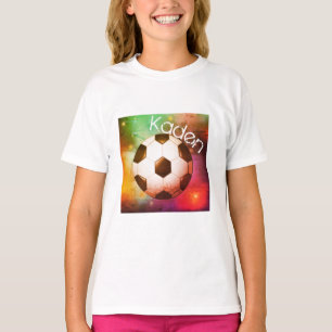 Utslagsplats för personligpojkefotboll t shirt