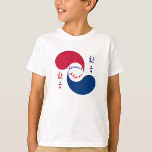 Utslagsplats för pojke för Seoul man koreansk T-shirt