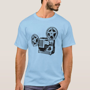 Utslagsplats för projektorvintageillustration tröja