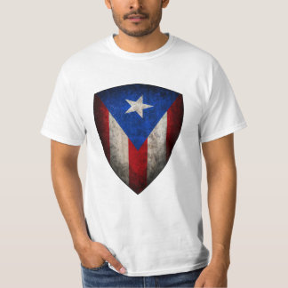 Utslagsplats för Puerto Rican flaggagrunge Tee Shirt