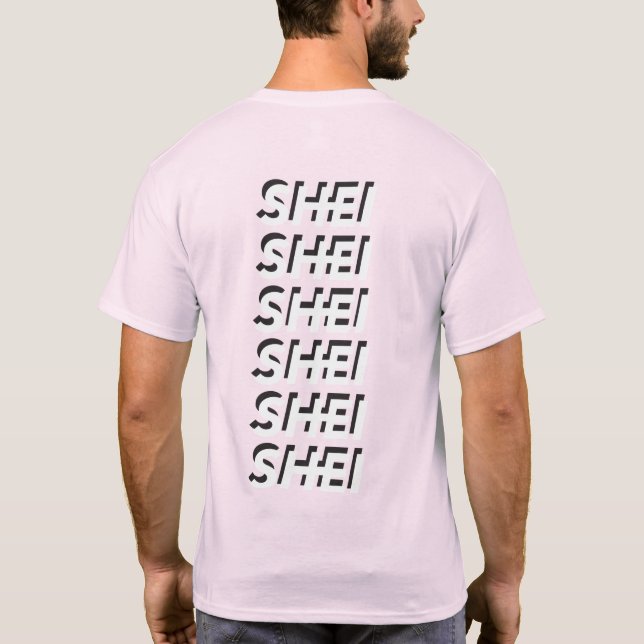 Utslagsplats för SHEI-vanvettlogotyp T Shirt (Baksida)