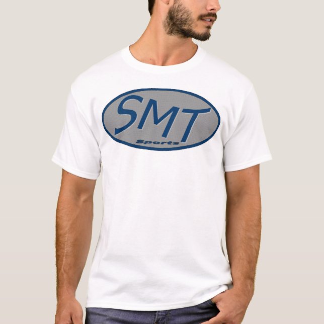Utslagsplats för SMT-sportvit T-shirt (Framsida)