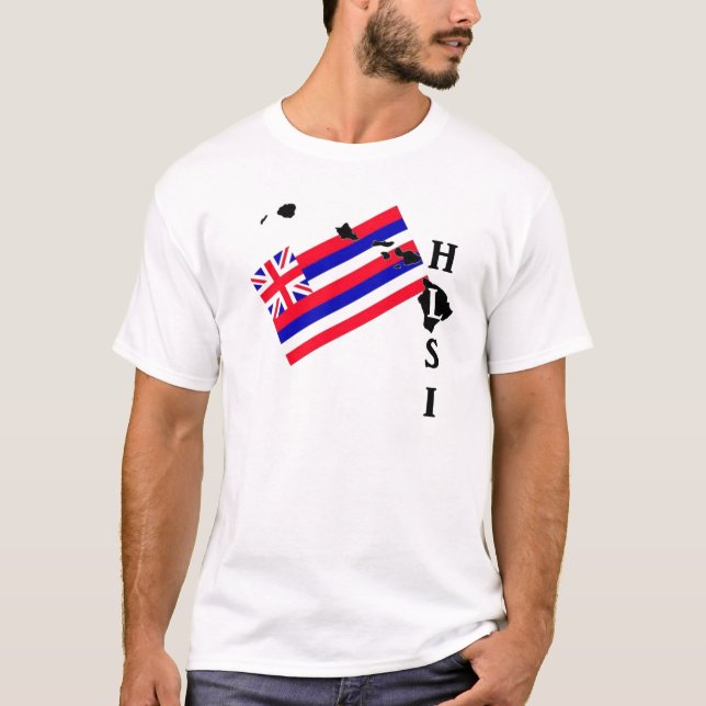 Utslagsplats för statlig flagga för Hawaii T-shirt (Framsida)
