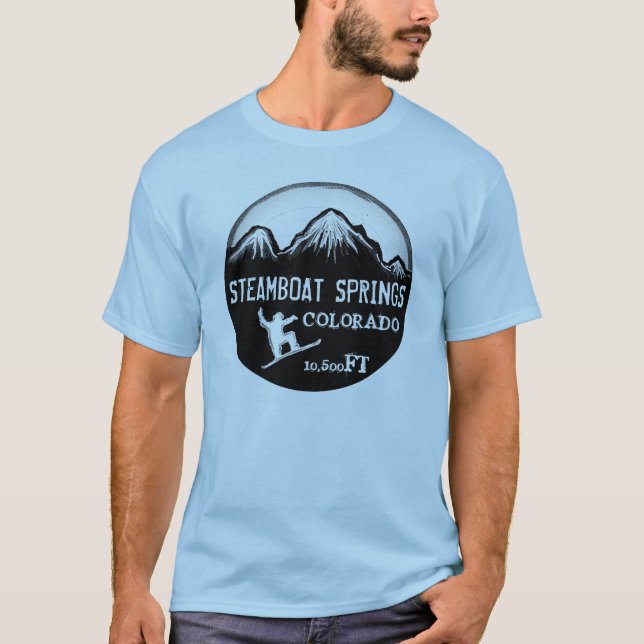 Utslagsplats för Steamboat Springs Colorado Tee (Framsida)