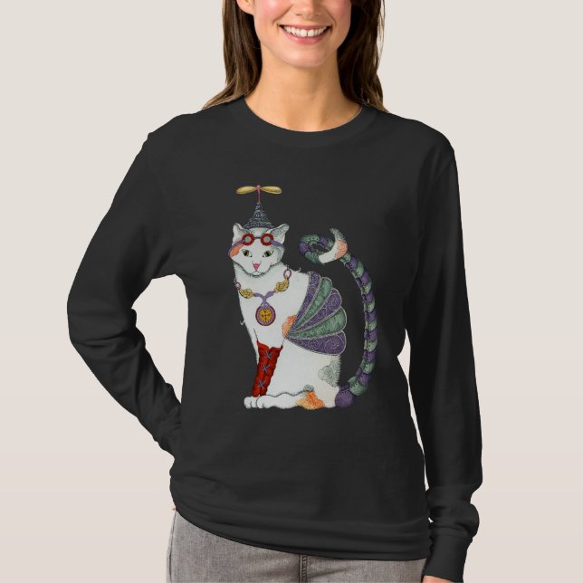 Utslagsplats för Steampunk Gretel kattmörk Tee Shirt (Framsida)