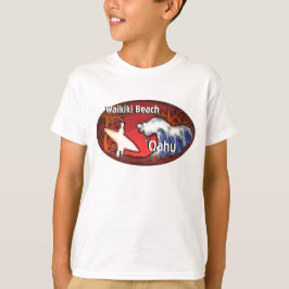Utslagsplats för surfare för Waikiki strandOahu T-shirt