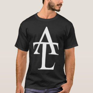 Utslagsplats för svart för ATL-vitlogotyp T-shirt