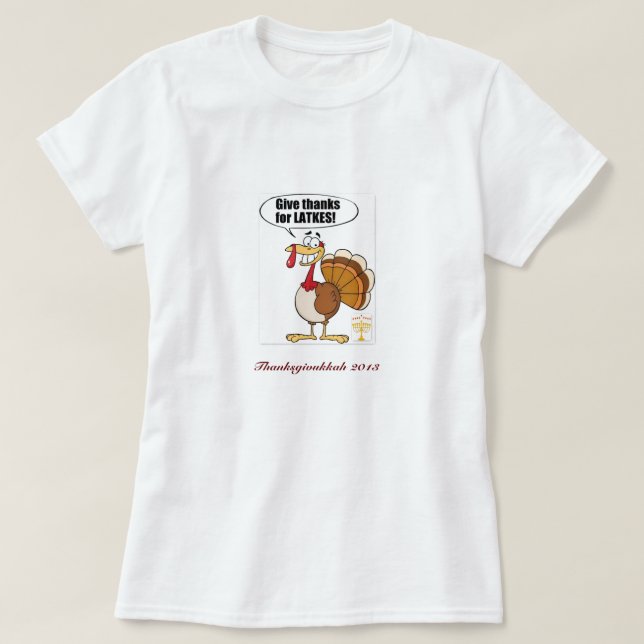 Utslagsplats för Thanksgivukkah Tee (Design framsida)