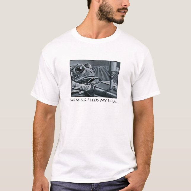 Utslagsplats för traktorpaddabonde tee shirt (Framsida)