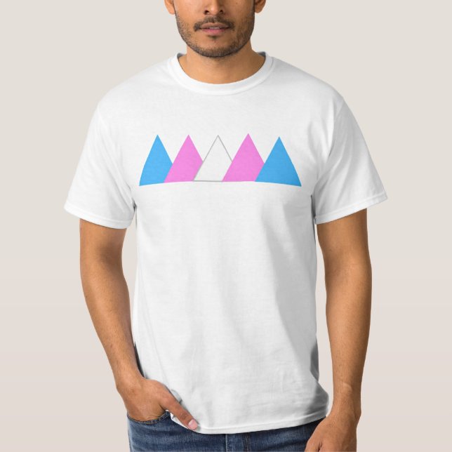 Utslagsplats för trans.-pridetriangel t-shirt (Framsida)