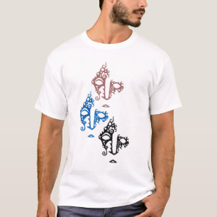 Utslagsplats för tre ansiktedamer tee shirt
