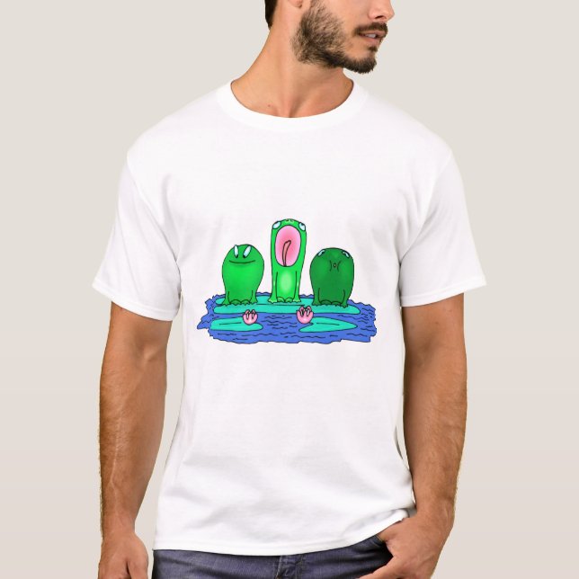 Utslagsplats för tre grodor t-shirt (Framsida)
