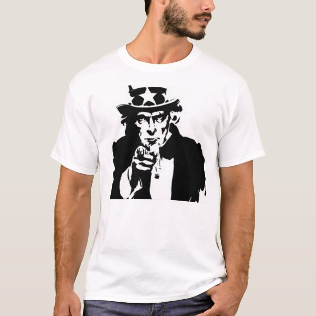 Utslagsplats för Uncle Sam T-shirt (Framsida)