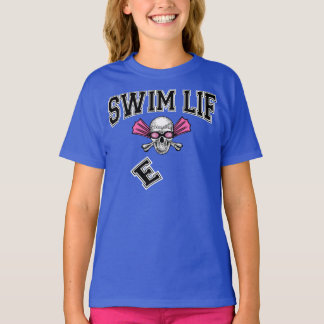 Utslagsplats för ungdommar för simmaliv fallande E T-shirt