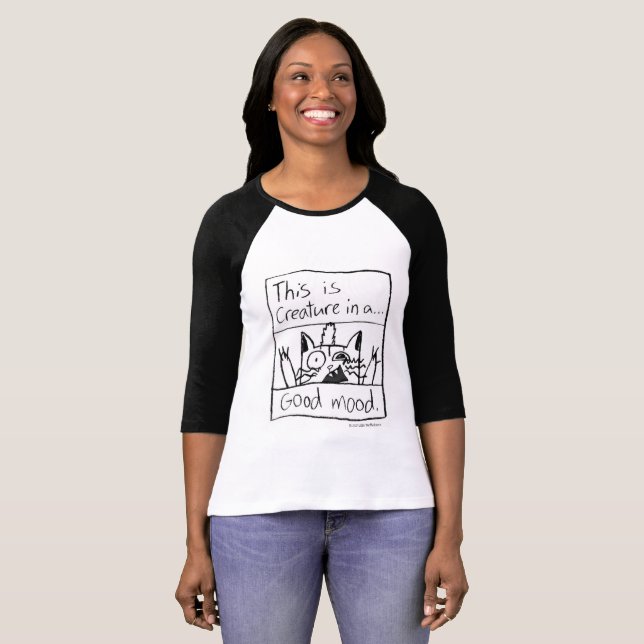 Utslagsplats för varelsekattbaseball t shirt (Hel framsida)