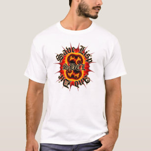 Utslagsplats för vit för SBCL-InfernoFractal Tee