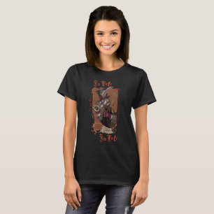 Utslagsplats för vitkaninsvart för kvinnor t shirt
