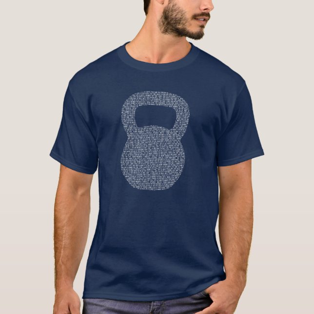 Utslagsplats för vitKettlebell mörk T-shirt (Framsida)