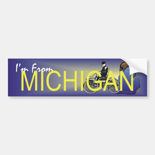 UTSLAGSPLATS mig förmiddag från Michigan Bildekal (Framsidan)