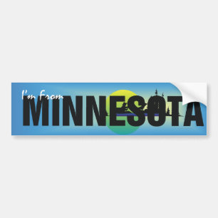 UTSLAGSPLATS mig förmiddag från Minnesota Bildekal