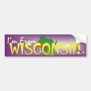 UTSLAGSPLATS mig förmiddag från Wisconsin Bildekal