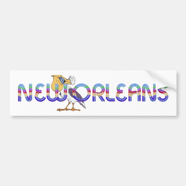 UTSLAGSPLATS New Orleans Bildekal (Framsidan)