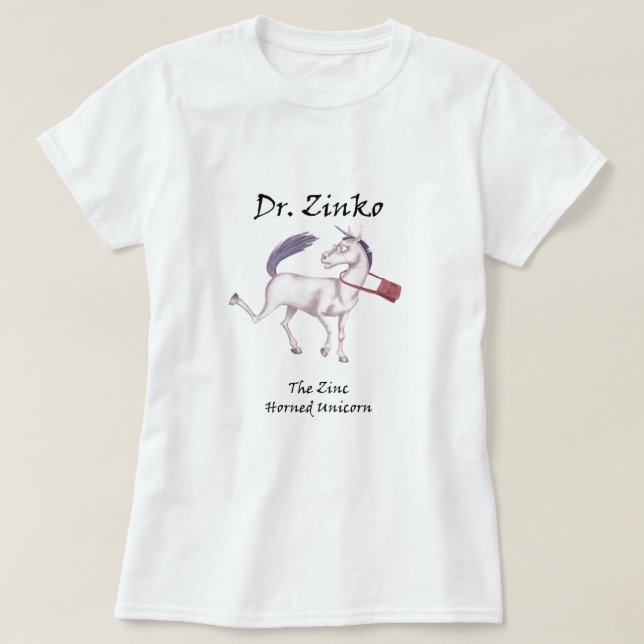 Utslagsplats-Skjorta för Dr. Zinko Zinc-Horned T-shirt (Design framsida)