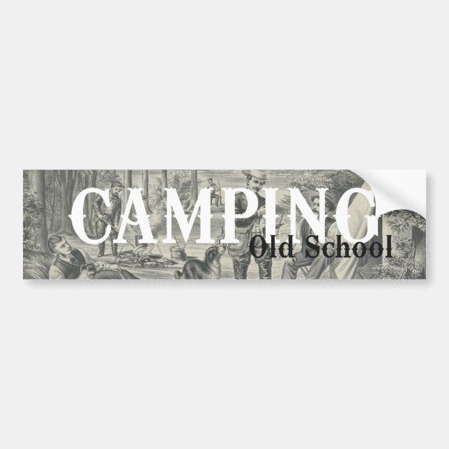 UTSLAGSPLATS som campar old school Bildekal (Framsidan)