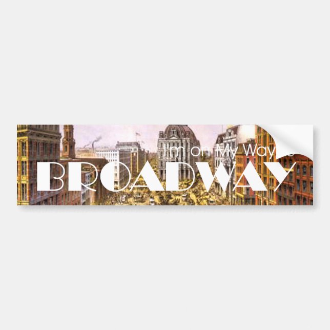 UTSLAGSPLATSBroadway stjärna Bildekal (Framsidan)