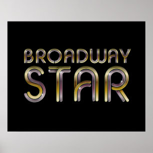 UTSLAGSPLATSBroadway stjärna Poster