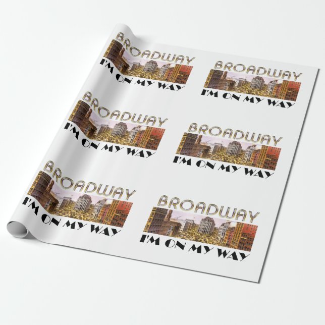 UTSLAGSPLATSBroadway stjärna Presentpapper (Utrullad)