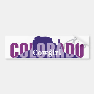 UTSLAGSPLATSColorado Cowgirl Bildekal
