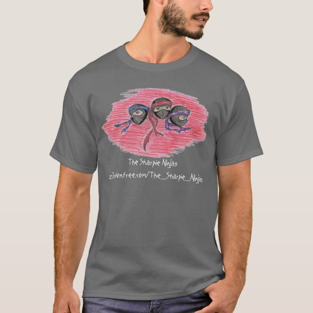 Utslagsplatsen för SharpieNinjas logotyp Tee Shirt (Framsida)