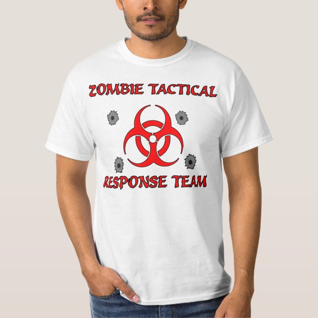 Utslagsplatser för lag för svar för Zombieutbrott Tee Shirt (Framsida)