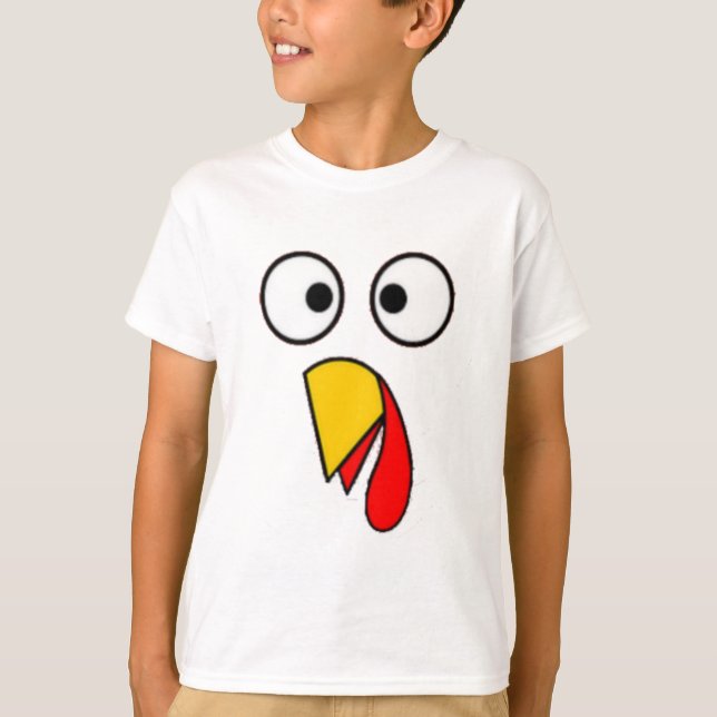 Utslagsplatser för thanksgivingTurkiet ansikte T-shirt (Framsida)