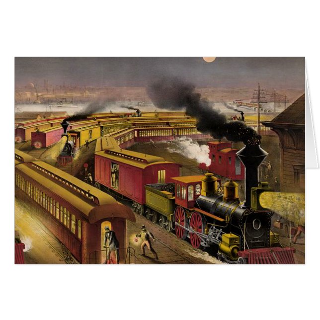 UTSLAGSPLATSnatttåg Hälsningskort (Framsidan Horizontal)