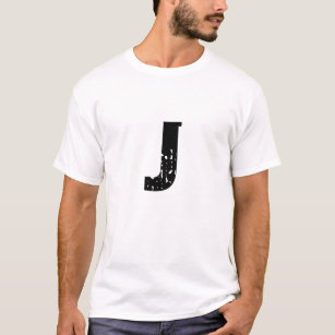 utslagsplatsskjorta för brev J T Shirt