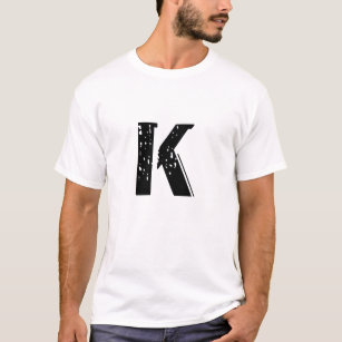 utslagsplatsskjorta för brev K T Shirt