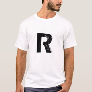 utslagsplatsskjorta för brev R T-shirt