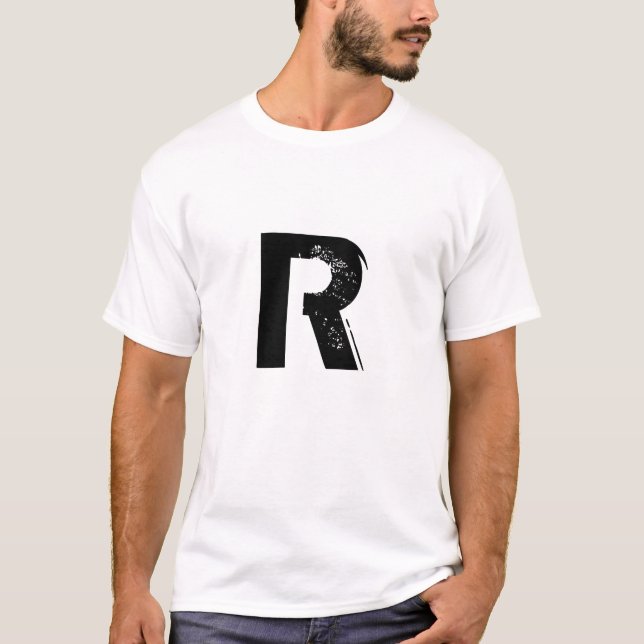 utslagsplatsskjorta för brev R T-shirt (Framsida)