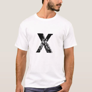 utslagsplatsskjorta för brev X Tröja