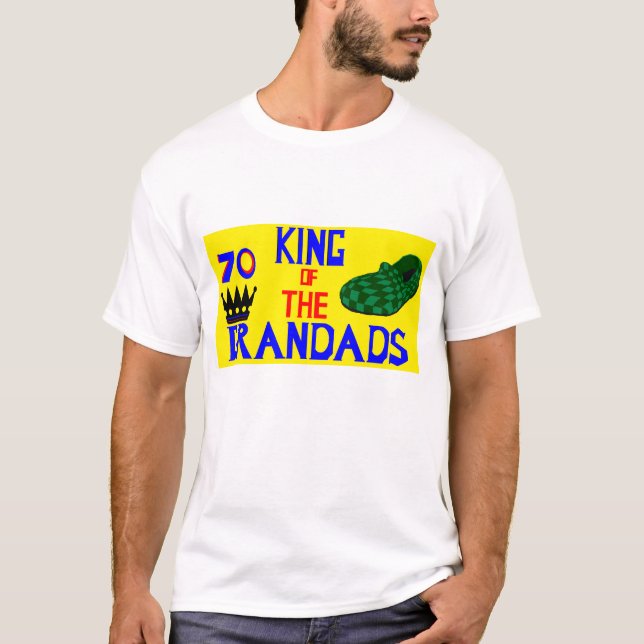 utslagsplatsskjorta för grandad 70th tee (Framsida)