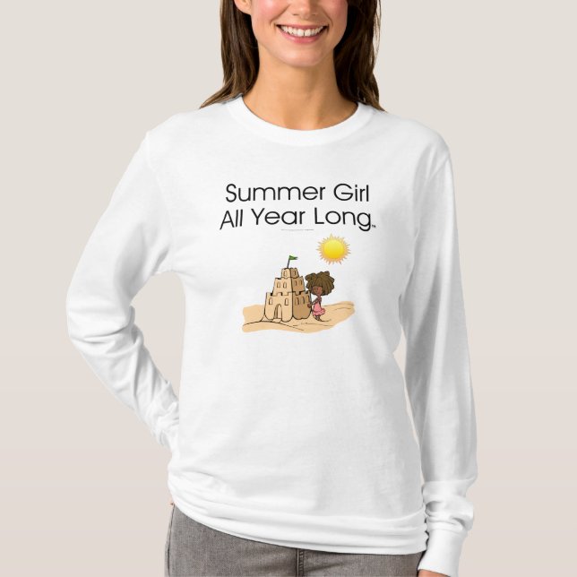UTSLAGSPLATSsommarflicka T-shirt (Framsida)