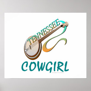UTSLAGSPLATSTennessee Cowgirl Poster