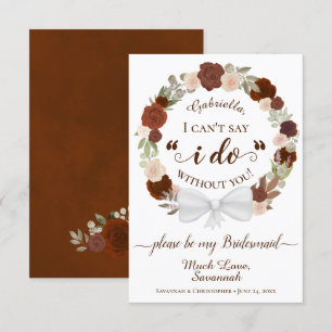 UTSLÄPP I Rust Orange Blommigt Vrid ut mitt Brides