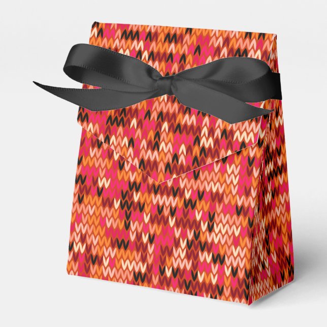 Utsläppt abstrakt Skandinavian mönster i röd skugg Presentaskar (Framsidan Sidan)